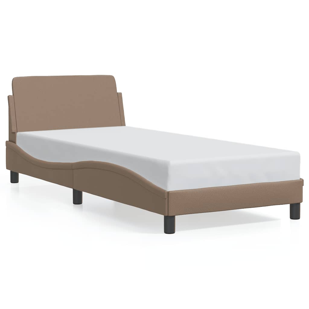 Bettgestell "Dover" Cappuccino-Braun 80x200 cm Kunstleder