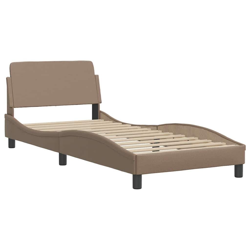 Bettgestell "Dover" Cappuccino-Braun 80x200 cm Kunstleder