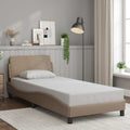 Bettgestell "Dover" Cappuccino-Braun 80x200 cm Kunstleder