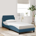 Bettgestell mit Kopfteil "Dover" Blau 90x190 cm Samt