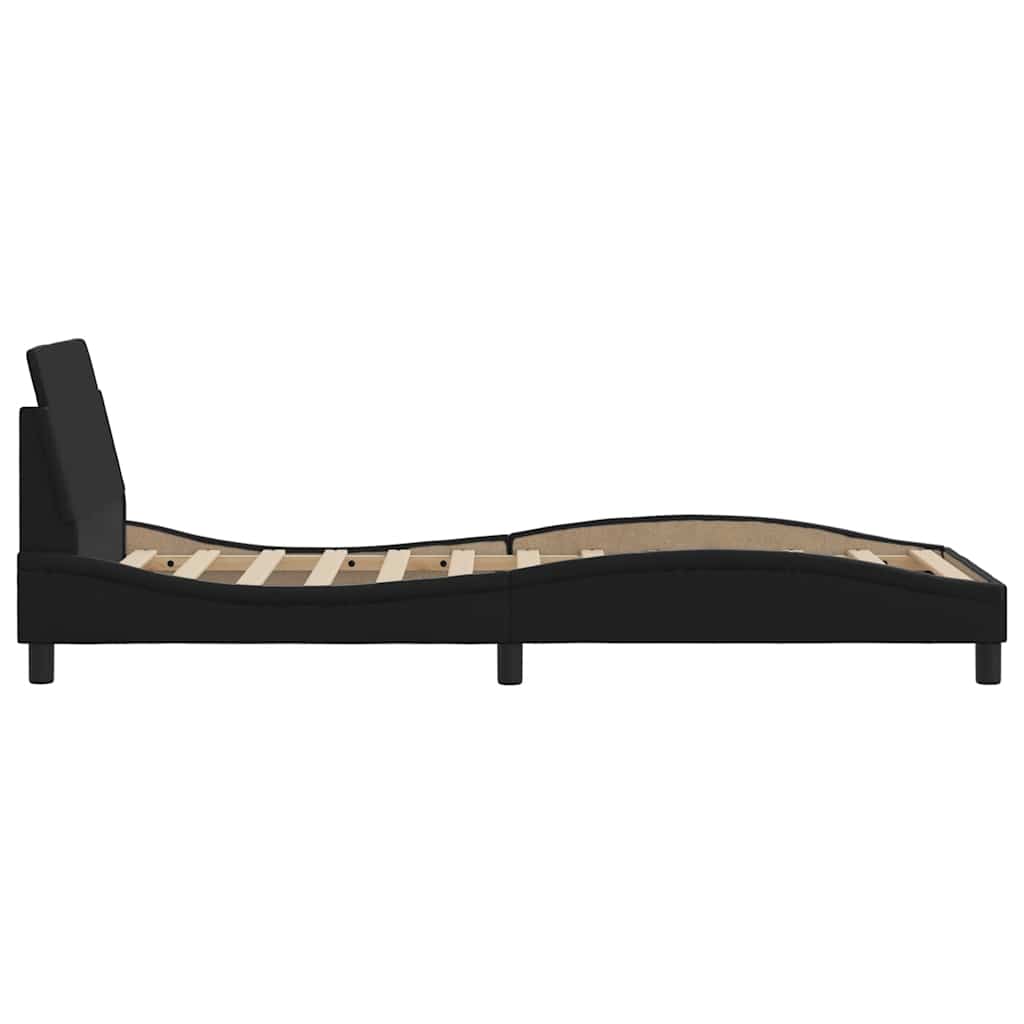 Bettgestell "Dover" Schwarz 90x190 cm Kunstleder