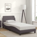 Bettgestell "Dover" Grau 90x190 cm Kunstleder