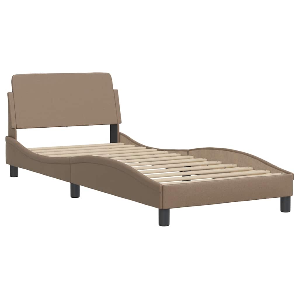 Bettgestell "Dover" Cappuccino-Braun 90x190 cm Kunstleder