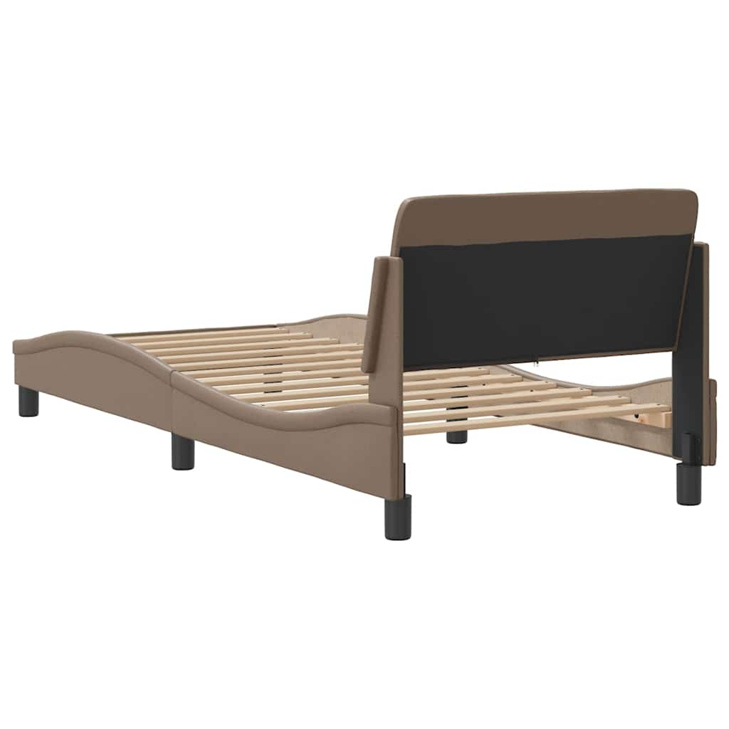 Bettgestell "Dover" Cappuccino-Braun 90x190 cm Kunstleder