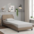 Bettgestell "Dover" Cappuccino-Braun 90x190 cm Kunstleder