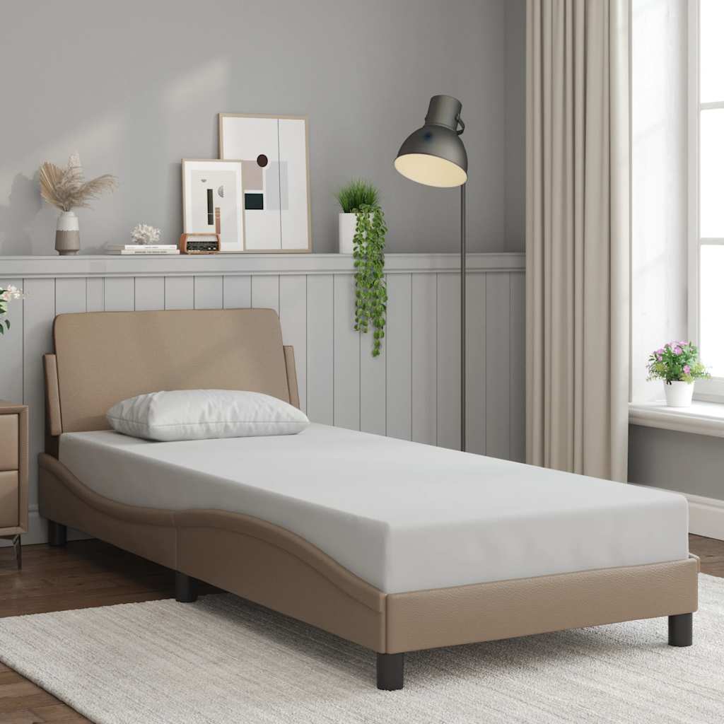Bettgestell "Dover" Cappuccino-Braun 90x190 cm Kunstleder