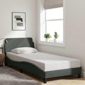 Bettgestell "Dover" Dunkelgrau 90x200 cm Stoff