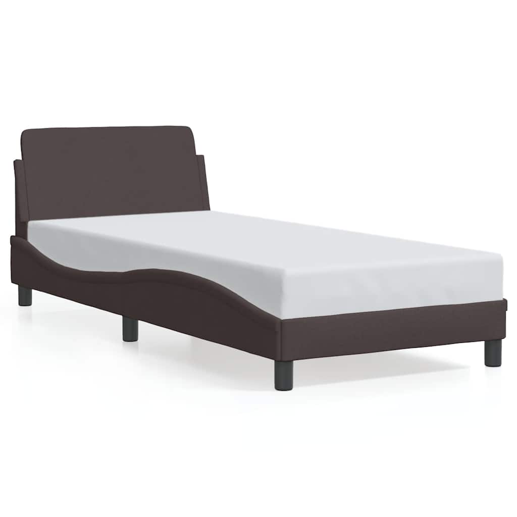 Bettgestell "Dover" Dunkelbraun 90x200 cm Stoff