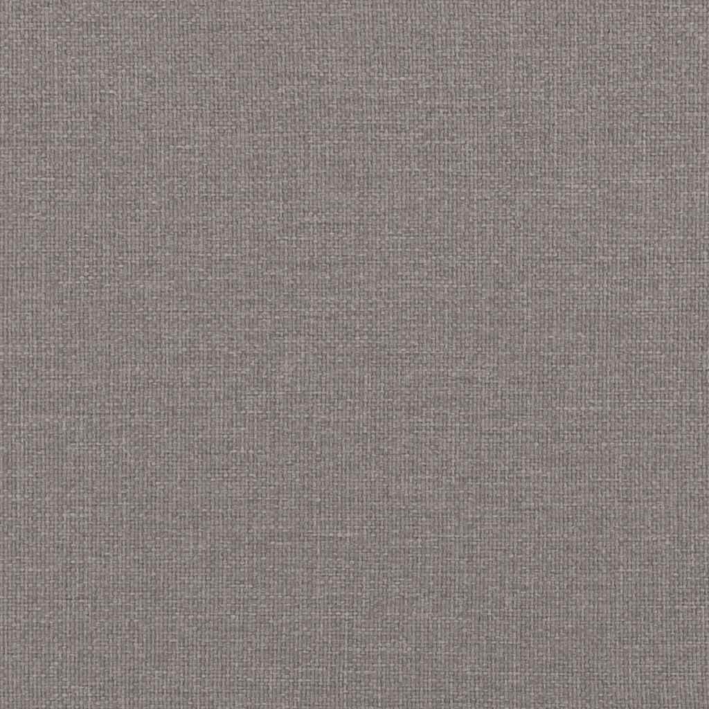 Bettgestell mit Kopfteil "Dover" Taupe 90x200 cm Stoff