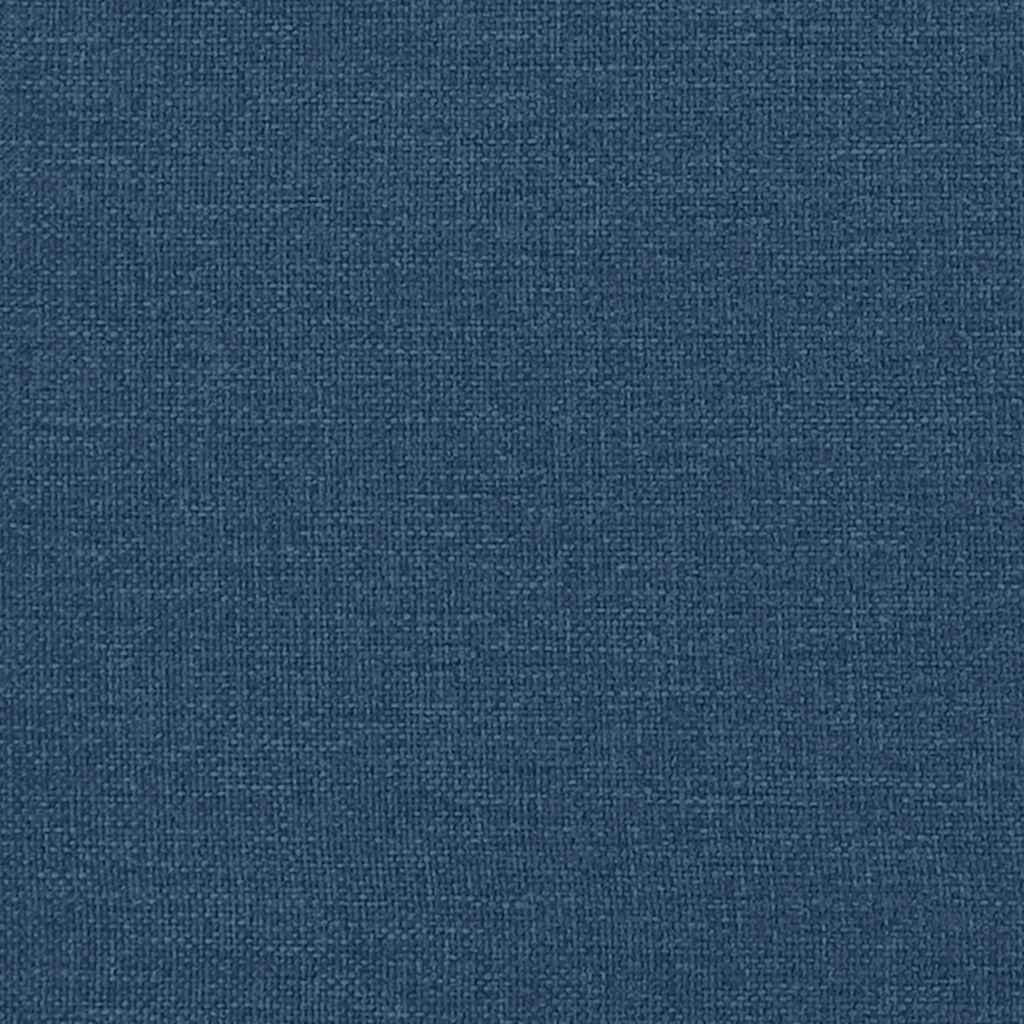 Bettgestell mit Kopfteil "Dover" Blau 90x200 cm Stoff
