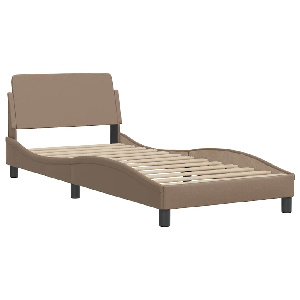 Bettgestell "Dover" Cappuccino-Braun 90x200 cm Kunstleder
