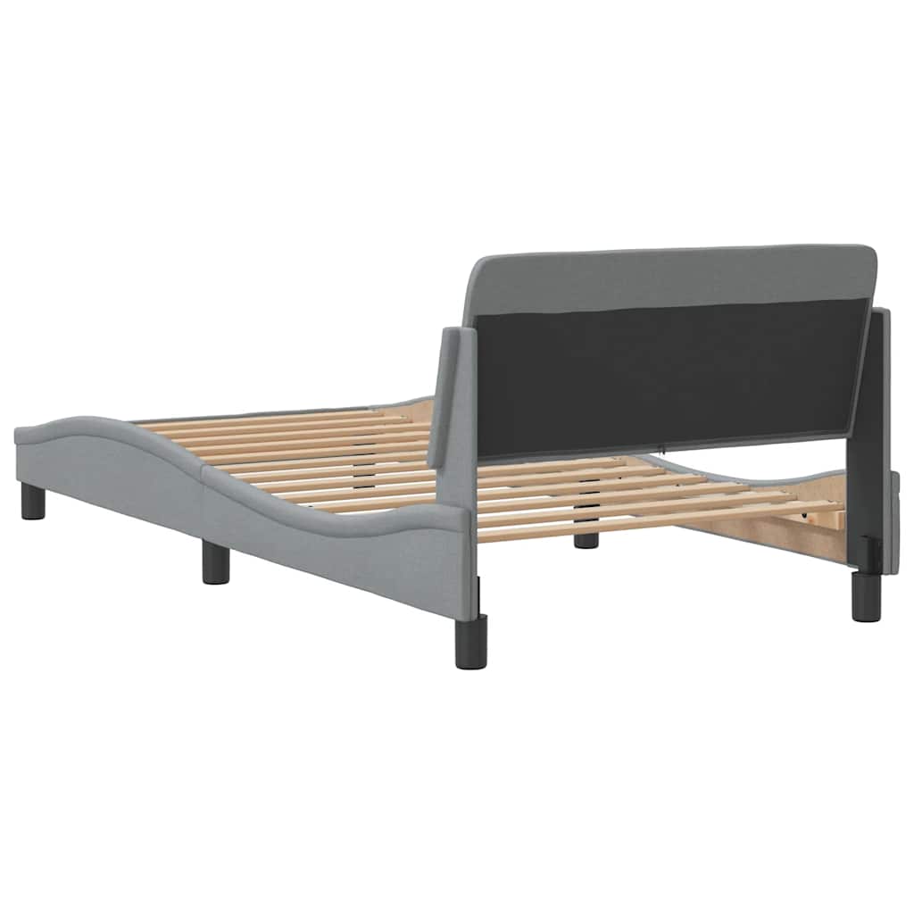 Bettgestell "Dover" Hellgrau 100x200 cm Stoff