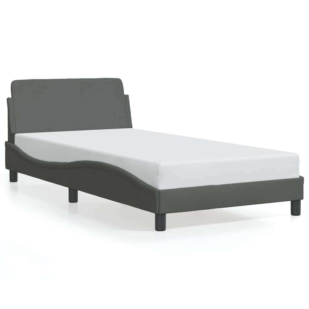 Bettgestell "Dover" Dunkelgrau 100x200 cm Stoff