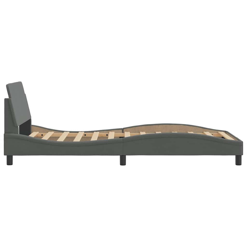 Bettgestell "Dover" Dunkelgrau 100x200 cm Stoff