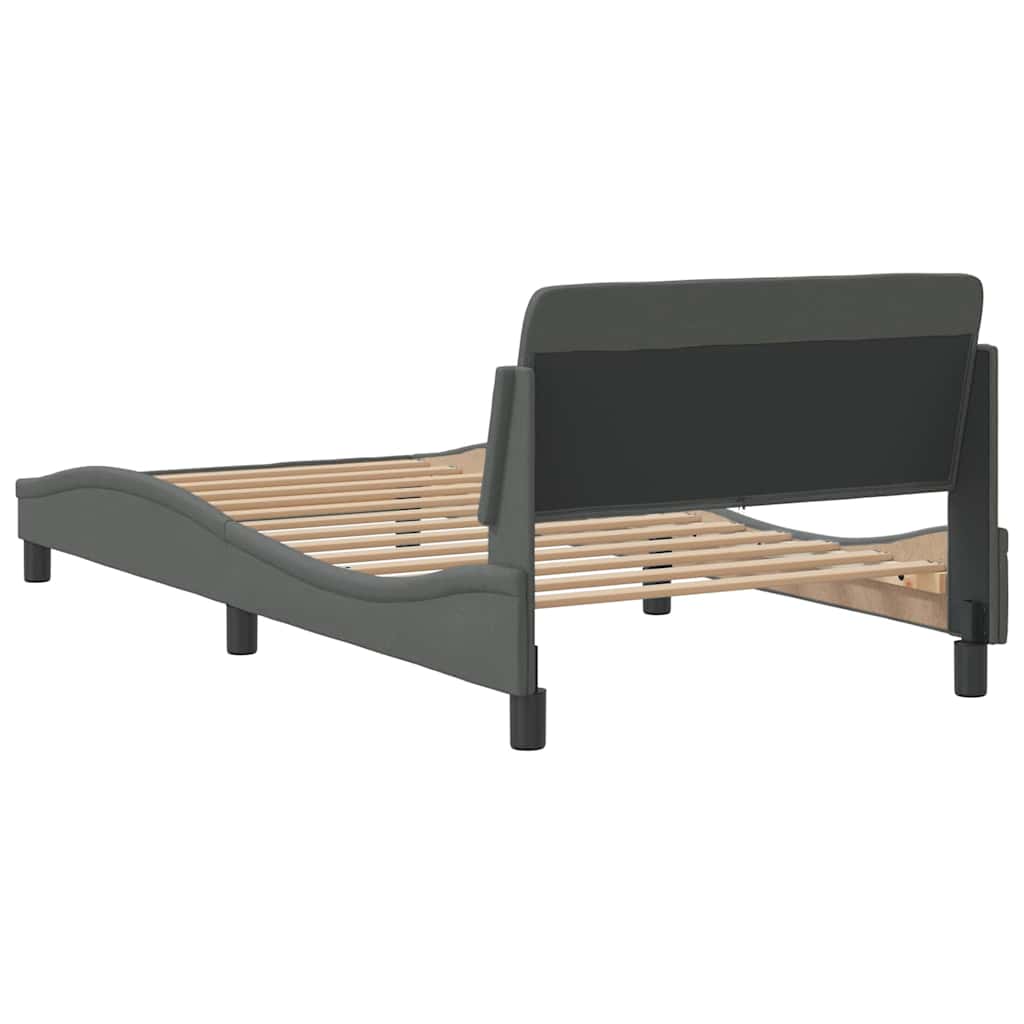 Bettgestell "Dover" Dunkelgrau 100x200 cm Stoff