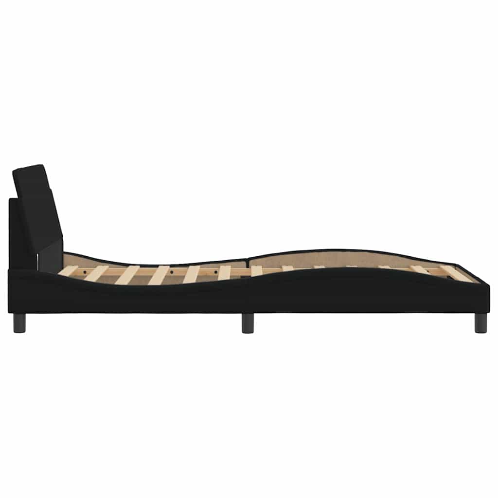 Bettgestell "Dover" Schwarz 100x200 cm Stoff