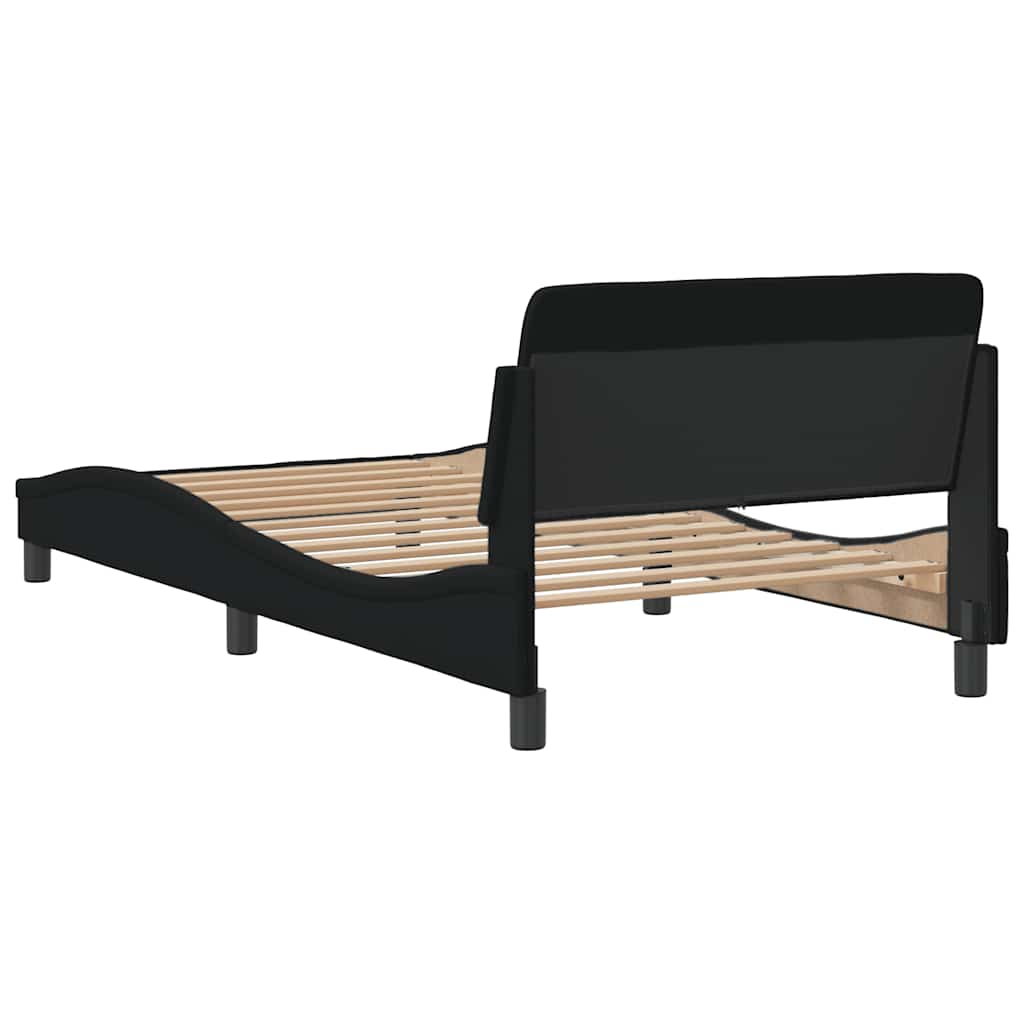 Bettgestell "Dover" Schwarz 100x200 cm Stoff