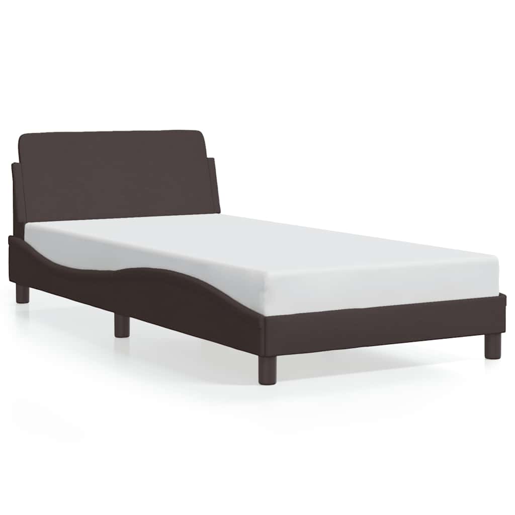 Bettgestell "Dover" Dunkelbraun 100x200 cm Stoff