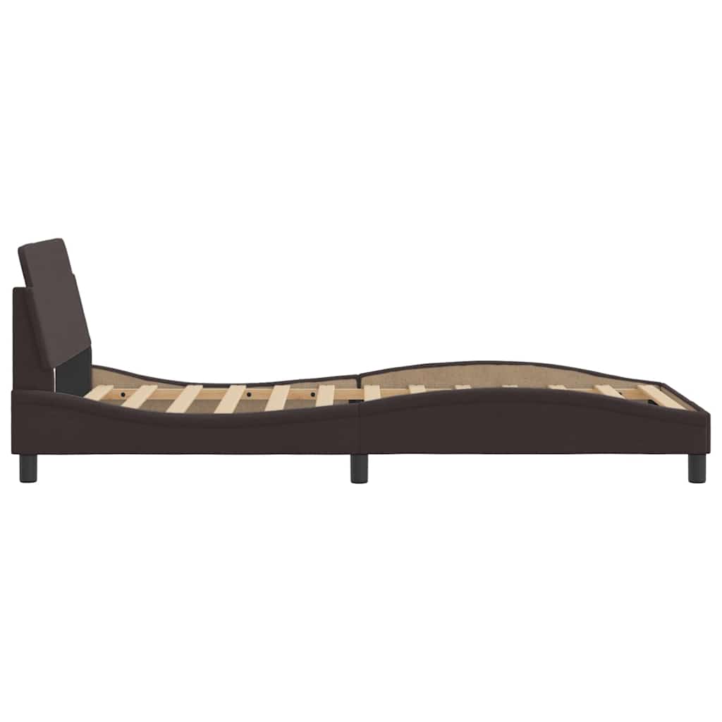 Bettgestell "Dover" Dunkelbraun 100x200 cm Stoff