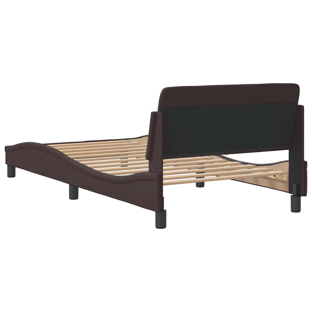 Bettgestell "Dover" Dunkelbraun 100x200 cm Stoff