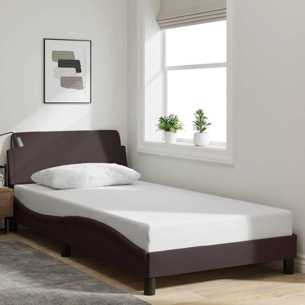 Bettgestell "Dover" Dunkelbraun 100x200 cm Stoff