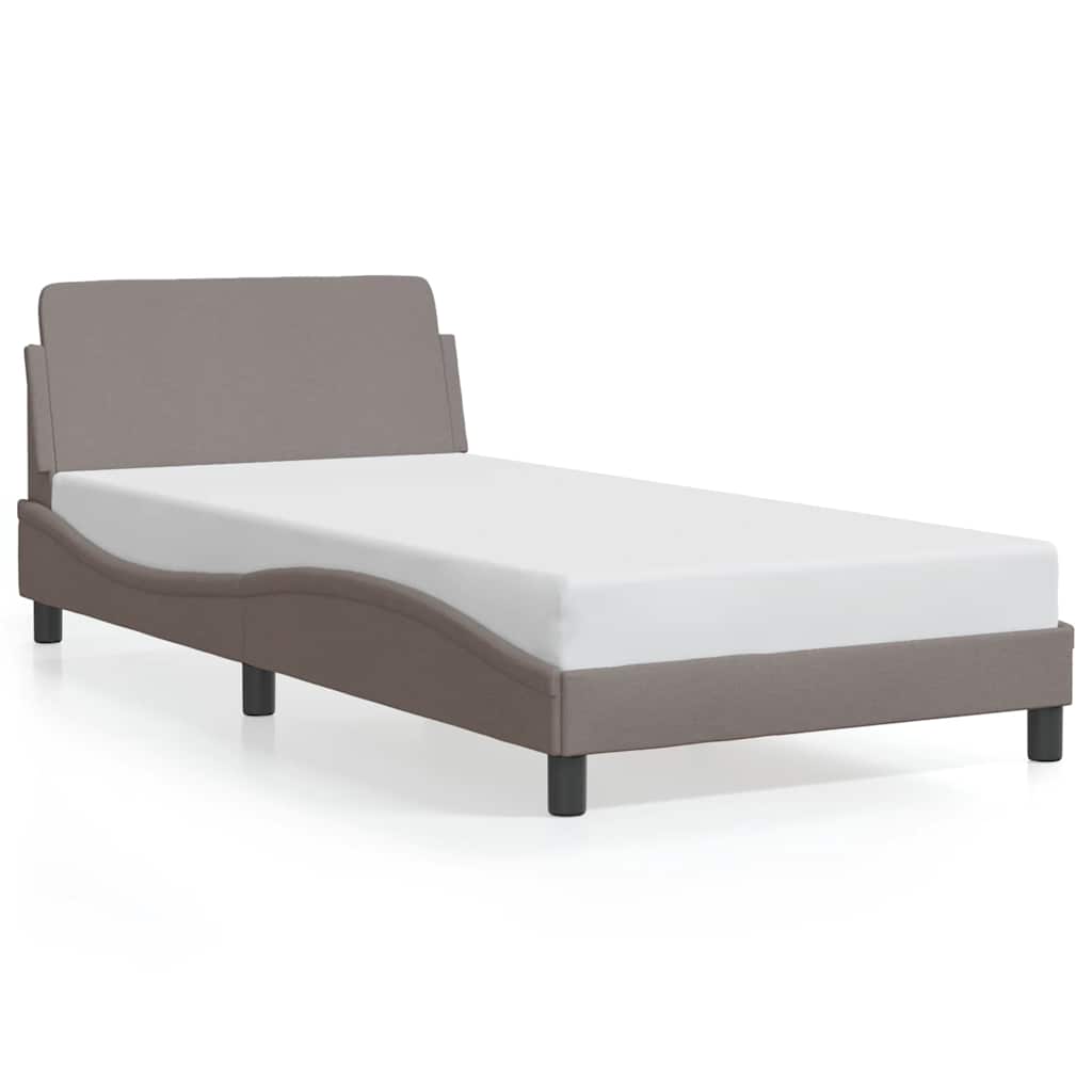Bettgestell "Dover" Taupe 100x200 cm Stoff