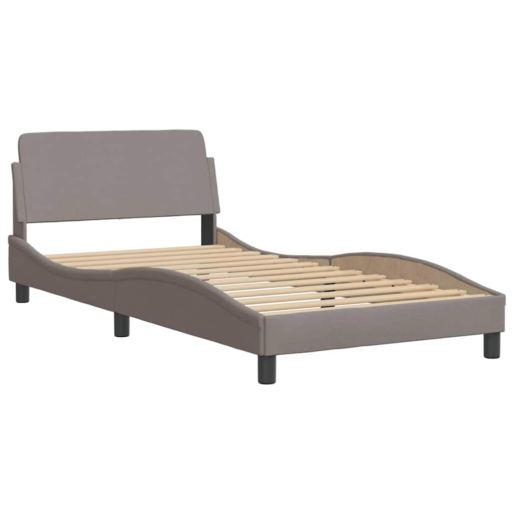 Bettgestell "Dover" Taupe 100x200 cm Stoff