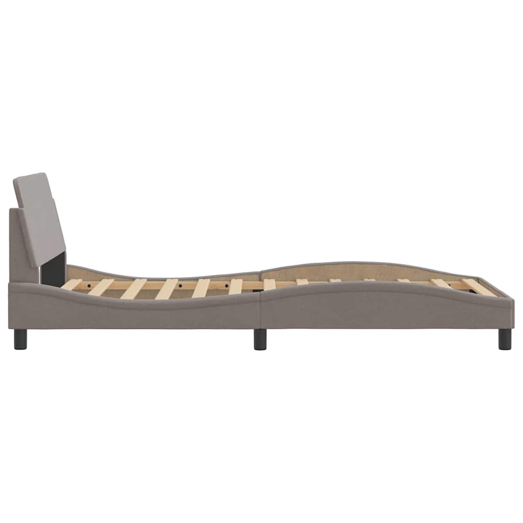 Bettgestell "Dover" Taupe 100x200 cm Stoff