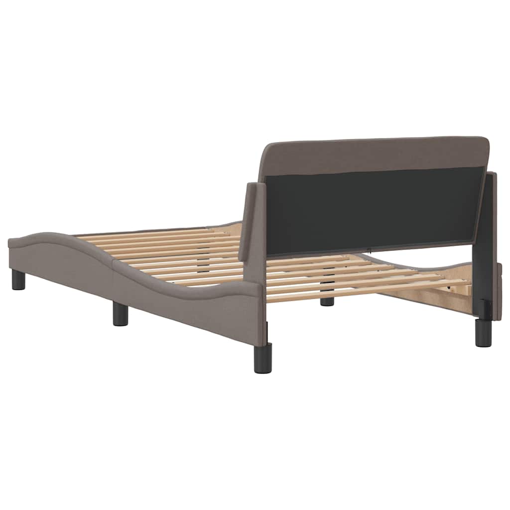 Bettgestell "Dover" Taupe 100x200 cm Stoff