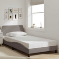 Bettgestell "Dover" Taupe 100x200 cm Stoff