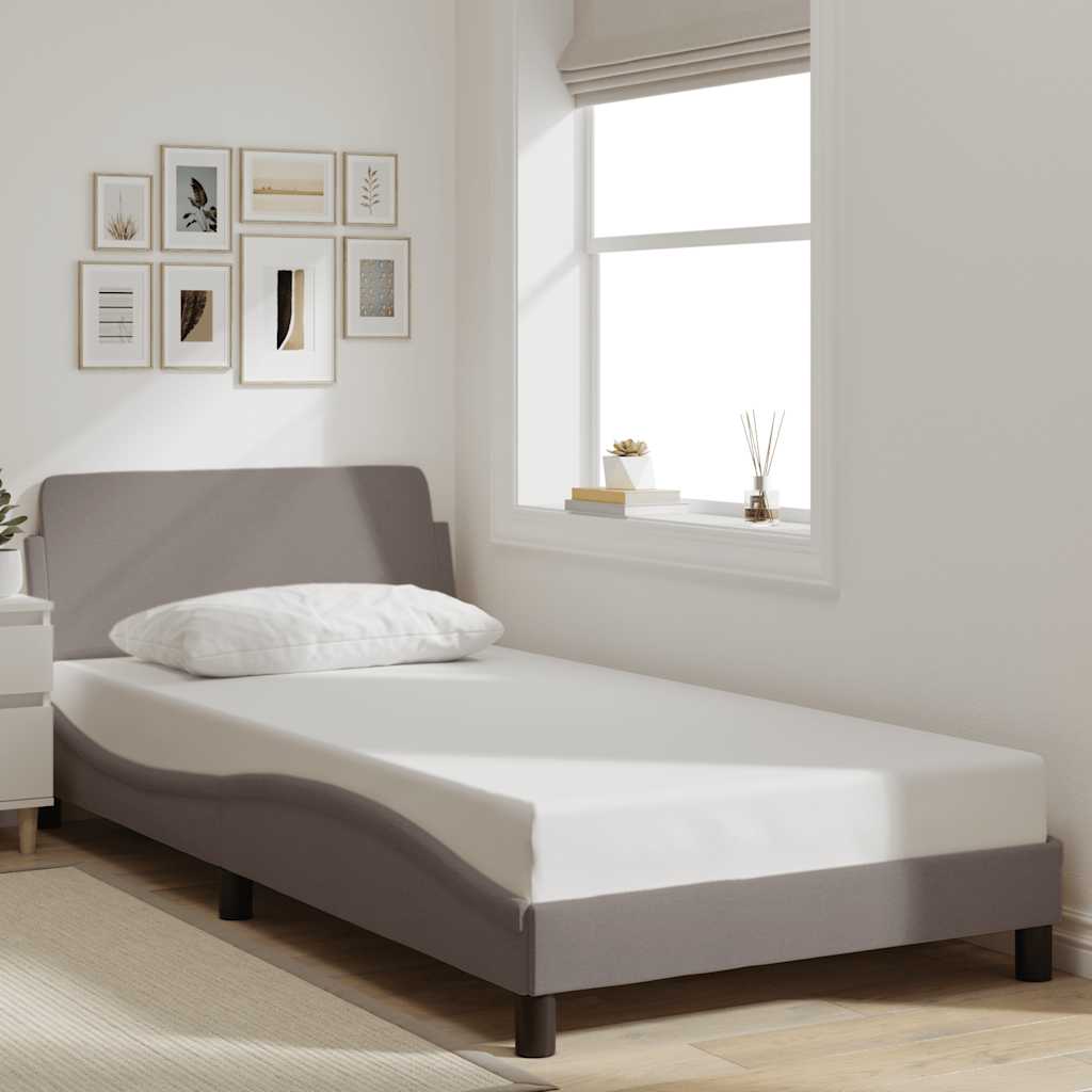 Bettgestell "Dover" Taupe 100x200 cm Stoff