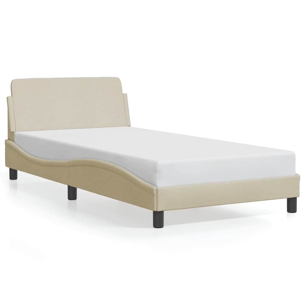 Bettgestell "Dover" Creme 100x200 cm Stoff