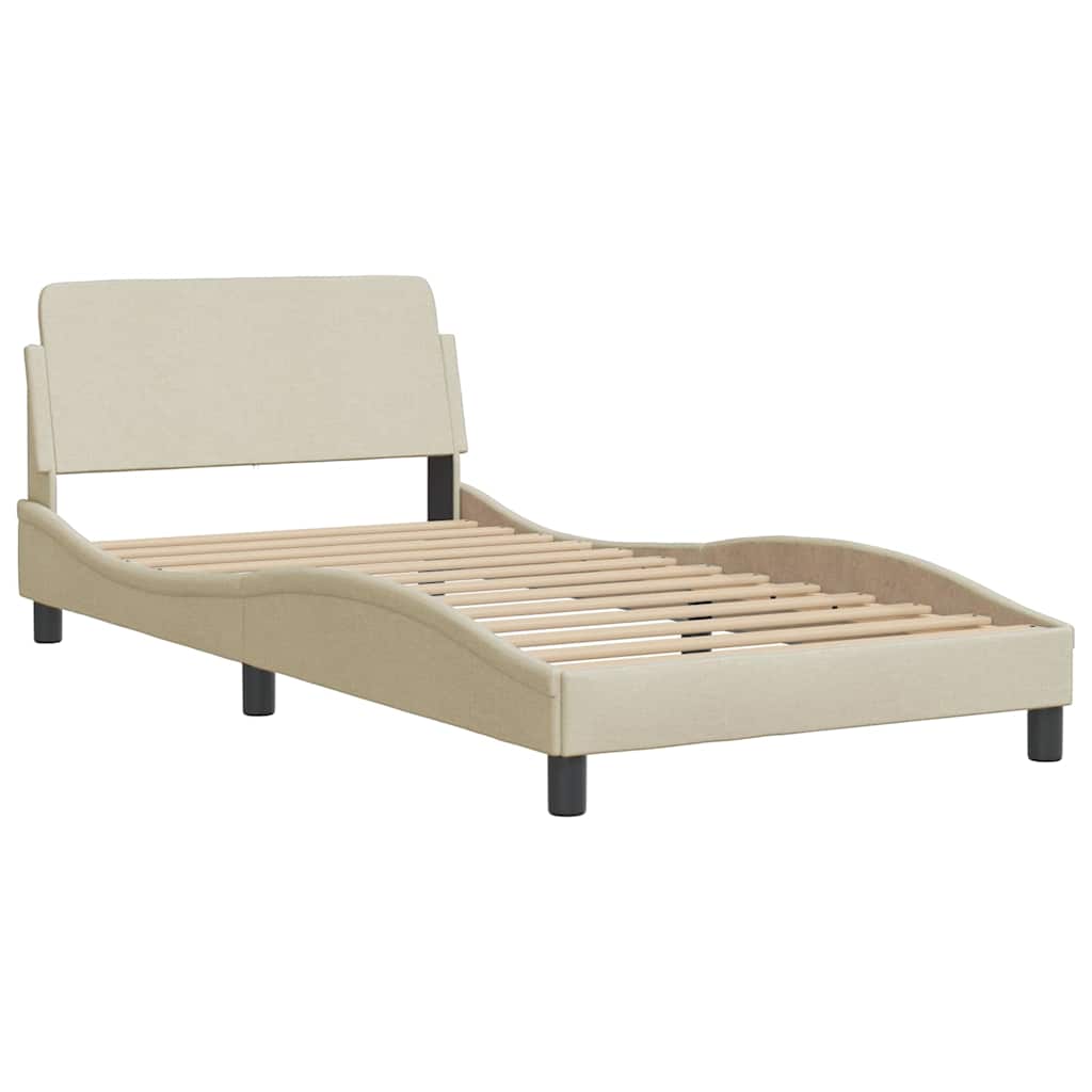 Bettgestell "Dover" Creme 100x200 cm Stoff