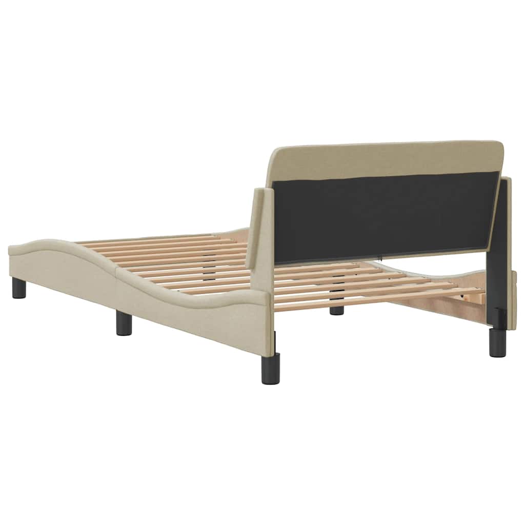 Bettgestell "Dover" Creme 100x200 cm Stoff