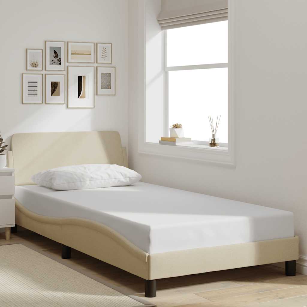 Bettgestell "Dover" Creme 100x200 cm Stoff