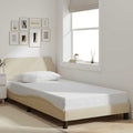Bettgestell "Dover" Creme 100x200 cm Stoff