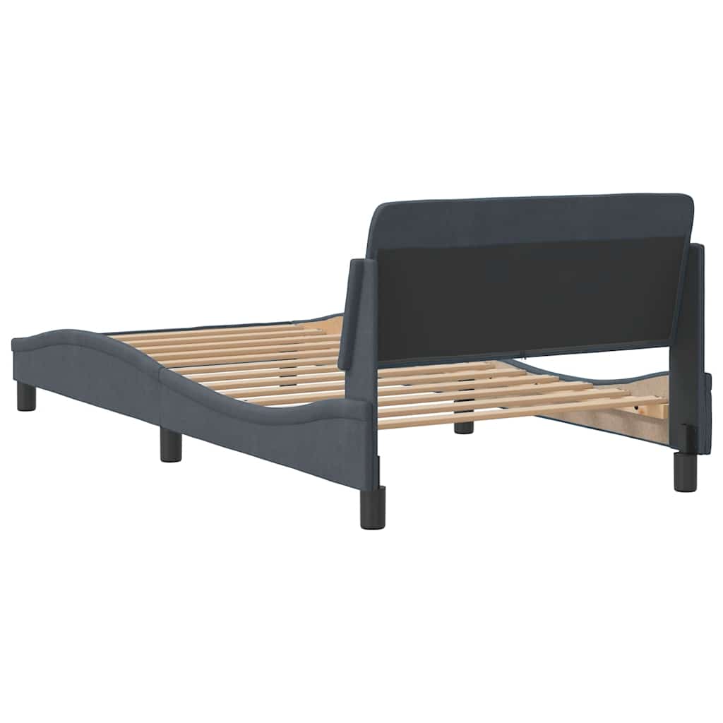 Bettgestell "Dover" Dunkelgrau 100x200 cm Samt