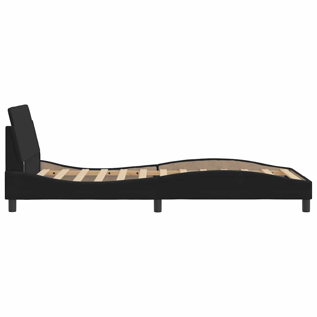Bettgestell "Dover" Schwarz 100x200 cm Samt