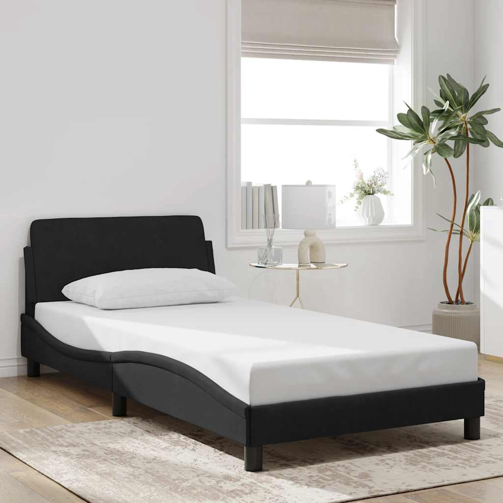 Bettgestell "Dover" Schwarz 100x200 cm Samt