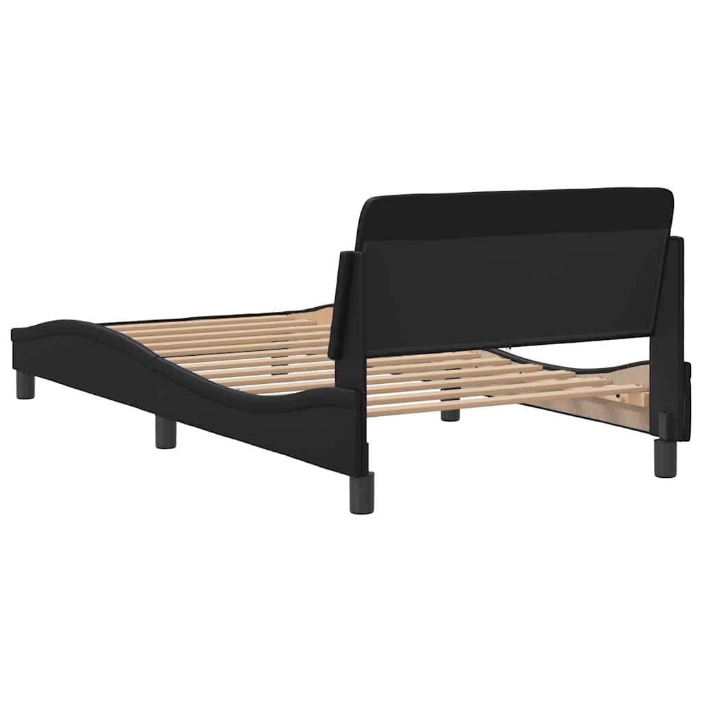 Bettgestell "Dover" Schwarz 100x200 cm Kunstleder