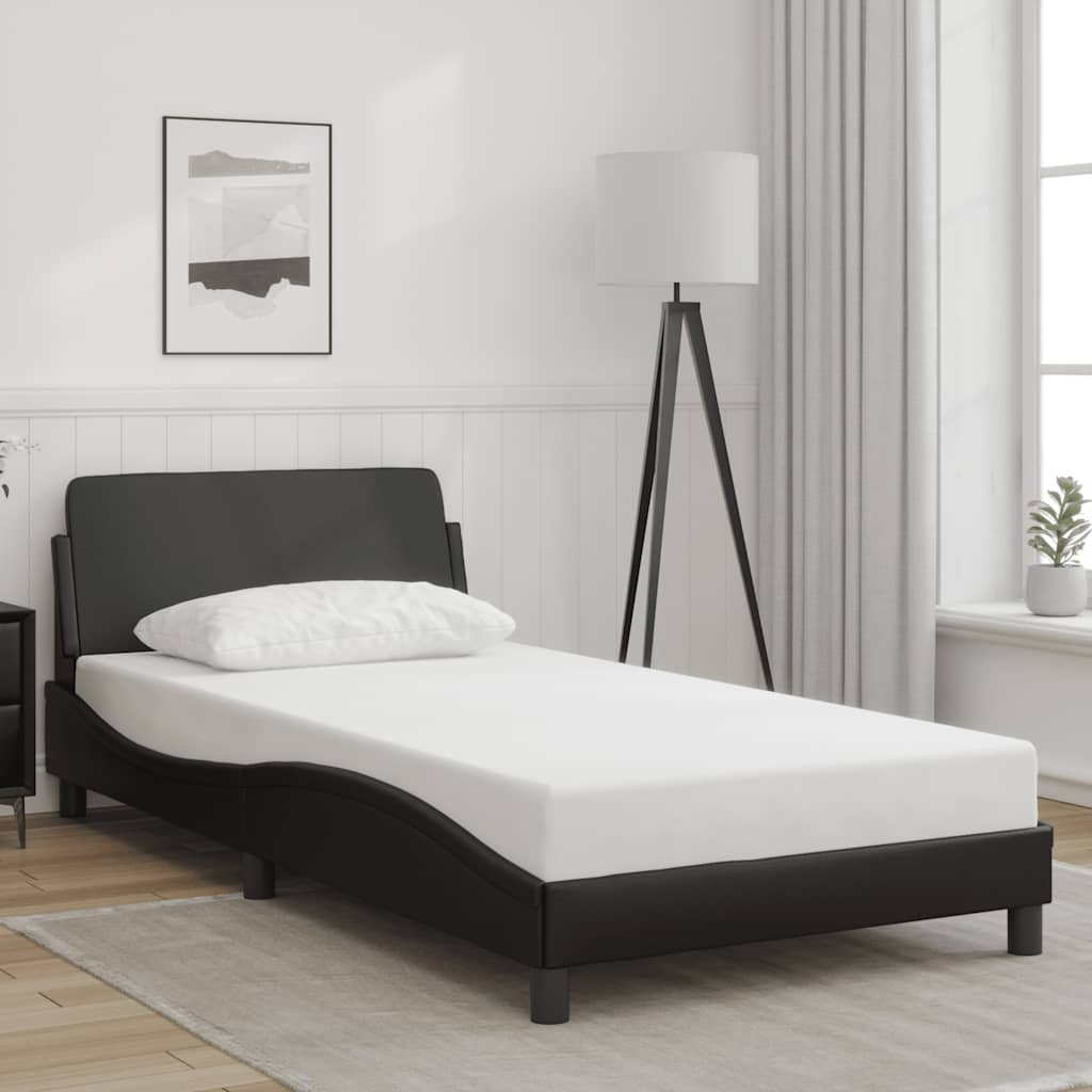 Bettgestell "Dover" Schwarz 100x200 cm Kunstleder