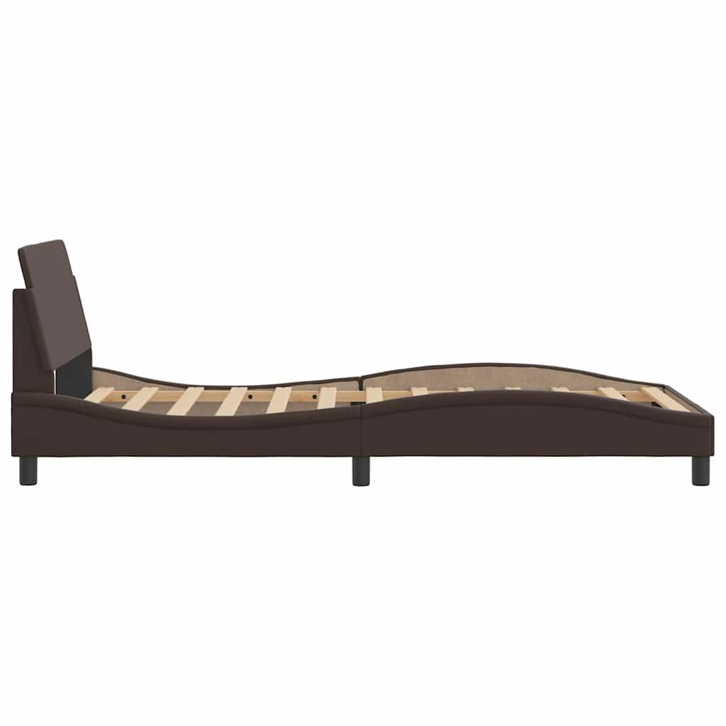 Bettgestell "Dover" Braun 100x200 cm Kunstleder
