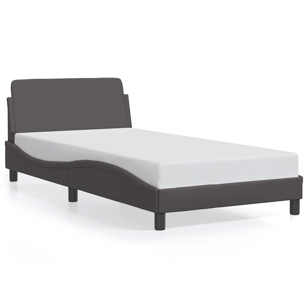 Bettgestell "Dover" Grau 100x200 cm Kunstleder
