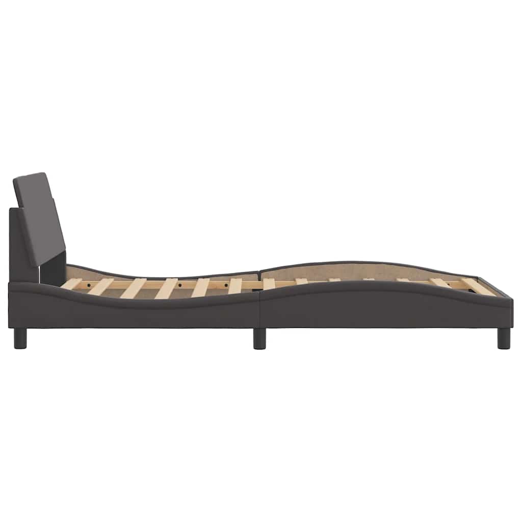 Bettgestell "Dover" Grau 100x200 cm Kunstleder