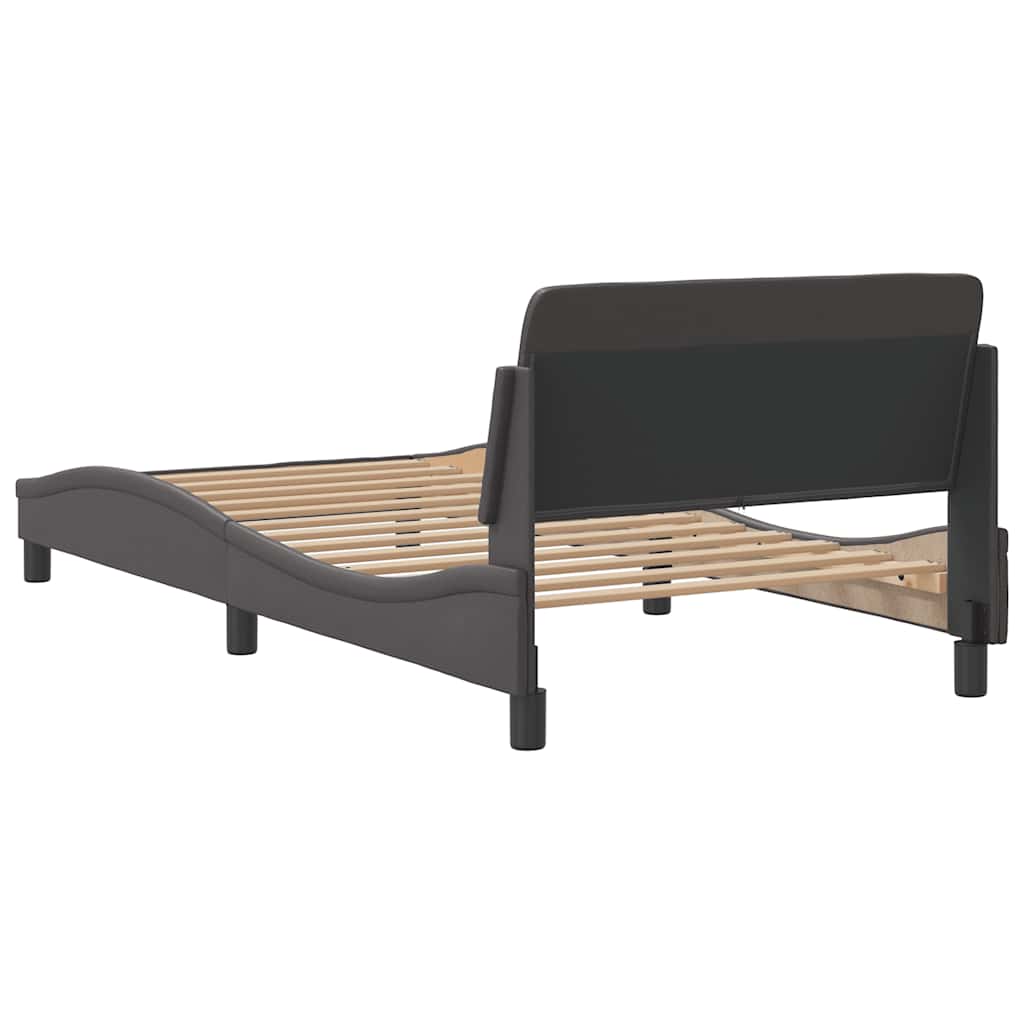 Bettgestell "Dover" Grau 100x200 cm Kunstleder