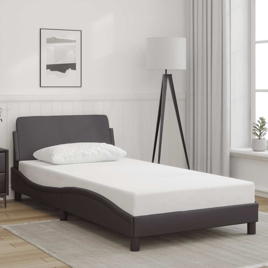 Bettgestell "Dover" Grau 100x200 cm Kunstleder
