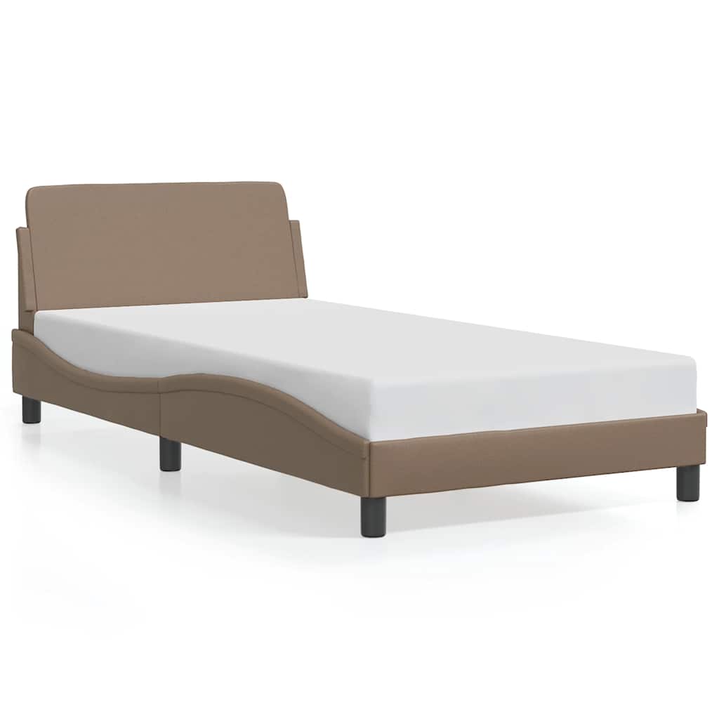 Bettgestell "Dover" Cappuccino-Braun 100x200 cm Kunstleder