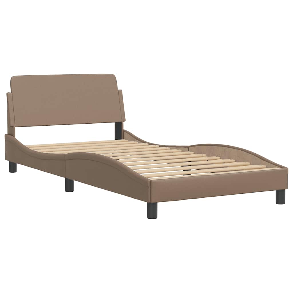Bettgestell "Dover" Cappuccino-Braun 100x200 cm Kunstleder
