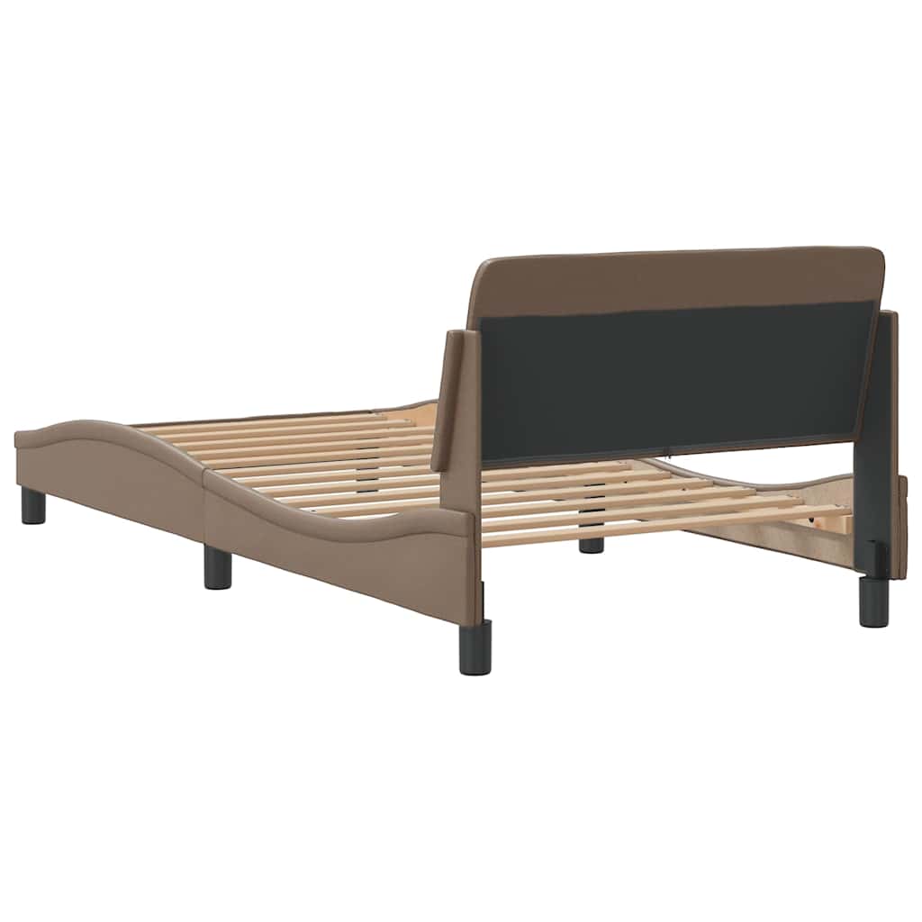 Bettgestell "Dover" Cappuccino-Braun 100x200 cm Kunstleder