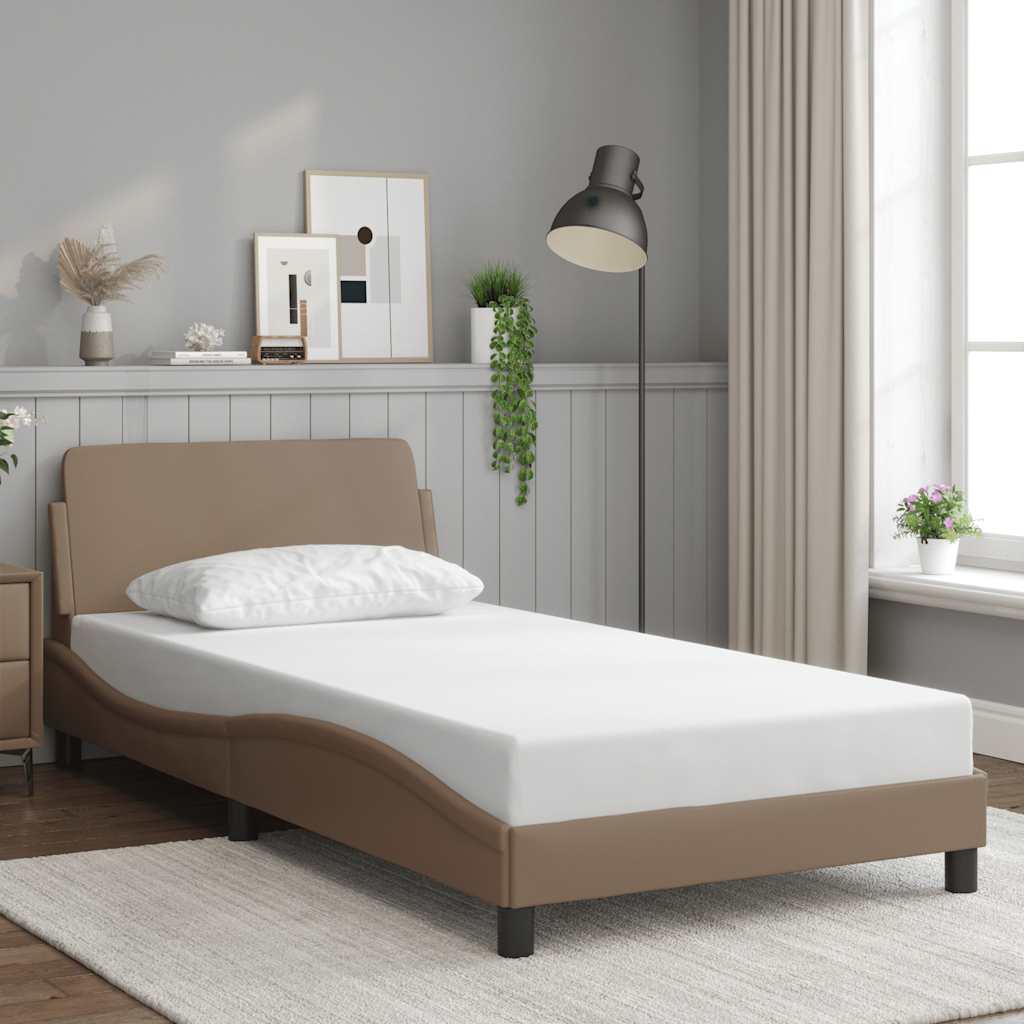 Bettgestell "Dover" Cappuccino-Braun 100x200 cm Kunstleder